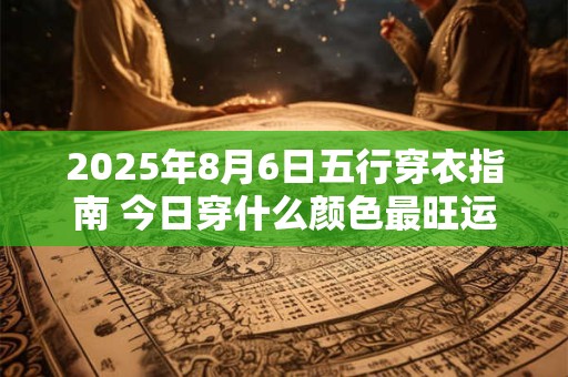 2025年8月6日五行穿衣指南 今日穿什么颜色最旺运