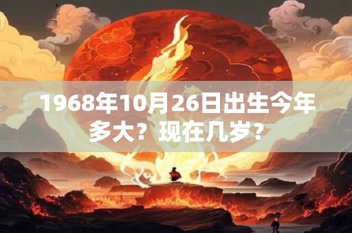 1968年10月26日出生今年多大？现在几岁？