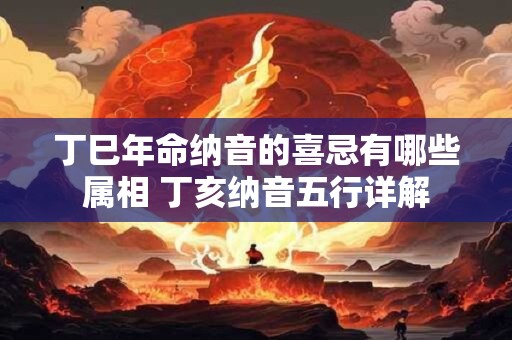 丁巳年命纳音的喜忌有哪些属相 丁亥纳音五行详解