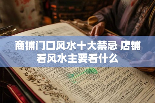 商铺门口风水十大禁忌 店铺看风水主要看什么