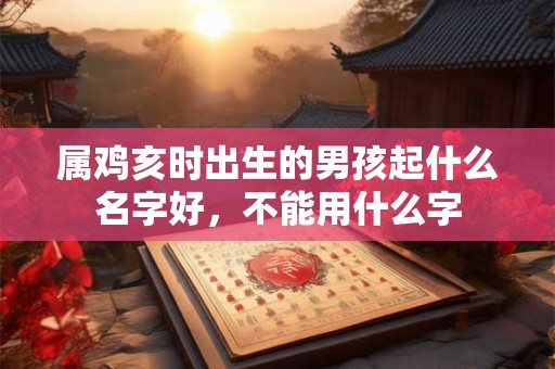 属鸡亥时出生的男孩起什么名字好，不能用什么字