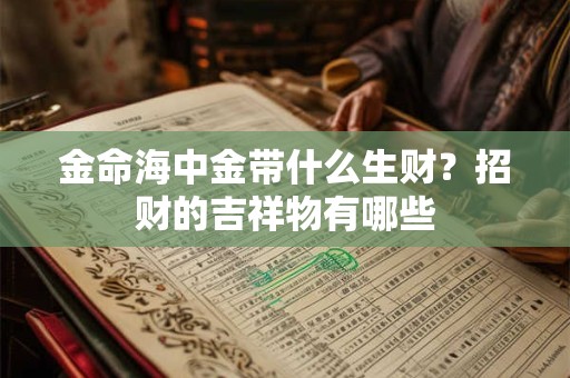 金命海中金带什么生财？招财的吉祥物有哪些