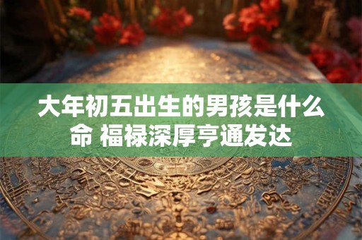 大年初五出生的男孩是什么命 福禄深厚亨通发达