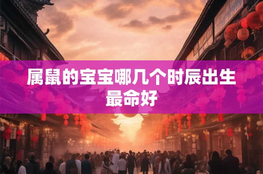 属鼠的宝宝哪几个时辰出生最命好