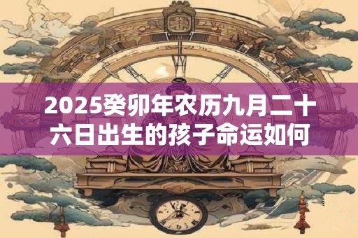 2025癸卯年农历九月二十六日出生的孩子命运如何