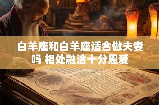 白羊座和白羊座适合做夫妻吗 相处融洽十分恩爱