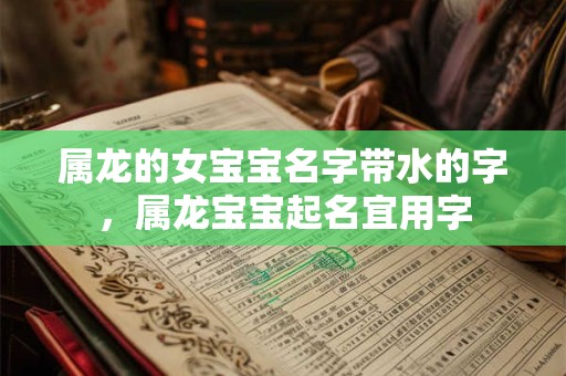 属龙的女宝宝名字带水的字，属龙宝宝起名宜用字