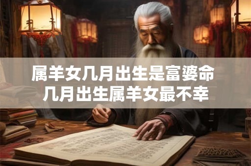 属羊女几月出生是富婆命 几月出生属羊女最不幸