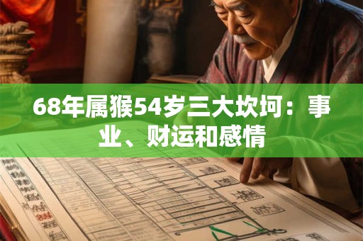 68年属猴54岁三大坎坷：事业、财运和感情