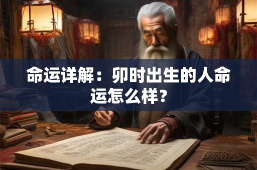 命运详解：卯时出生的人命运怎么样？