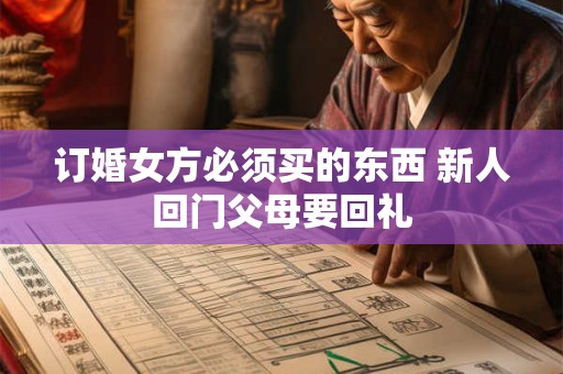订婚女方必须买的东西 新人回门父母要回礼