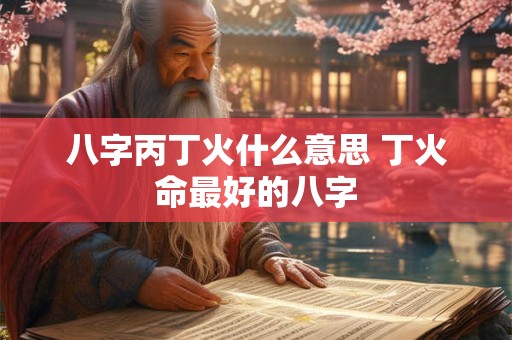 八字丙丁火什么意思 丁火命最好的八字