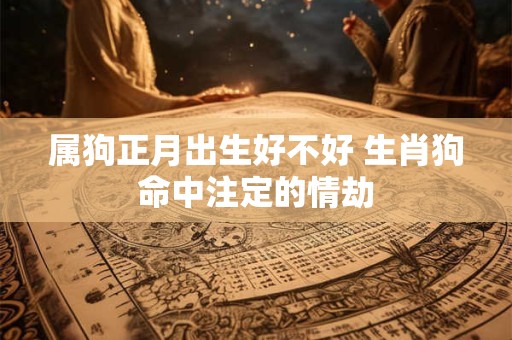 属狗正月出生好不好 生肖狗命中注定的情劫