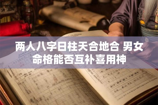 两人八字日柱天合地合 男女命格能否互补喜用神