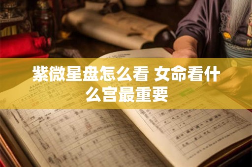 紫微星盘怎么看 女命看什么宫最重要