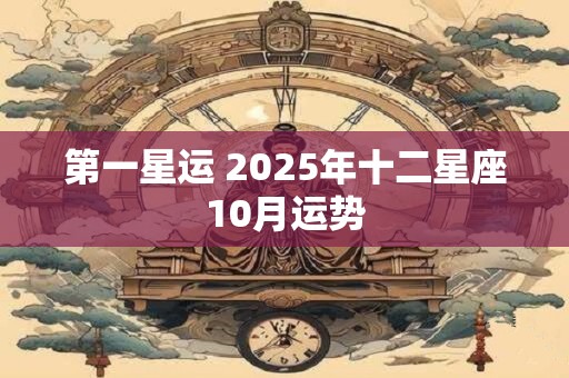 第一星运 2025年十二星座10月运势