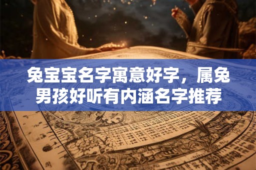 兔宝宝名字寓意好字，属兔男孩好听有内涵名字推荐