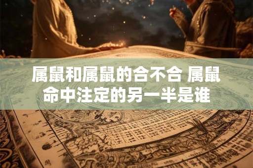 属鼠和属鼠的合不合 属鼠命中注定的另一半是谁