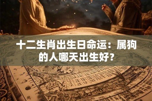 十二生肖出生日命运：属狗的人哪天出生好？