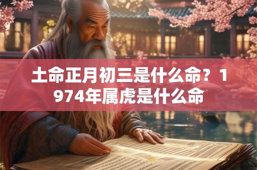 土命正月初三是什么命？1974年属虎是什么命