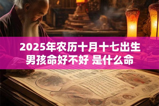 2025年农历十月十七出生男孩命好不好 是什么命