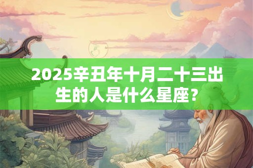 2025辛丑年十月二十三出生的人是什么星座？