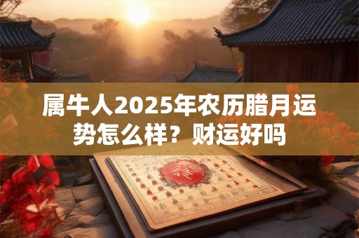 属牛人2025年农历腊月运势怎么样？财运好吗