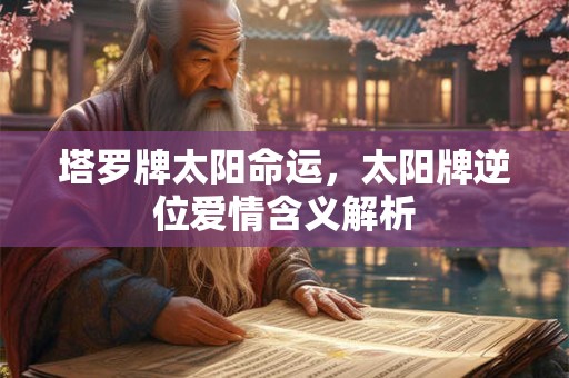 塔罗牌太阳命运，太阳牌逆位爱情含义解析