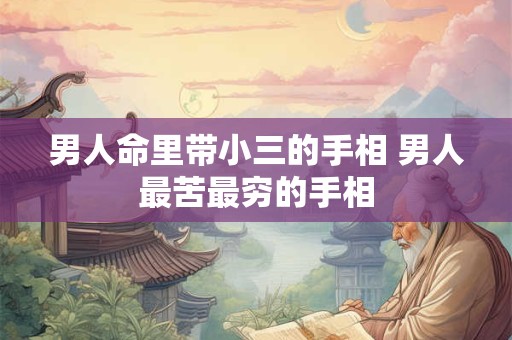 男人命里带小三的手相 男人最苦最穷的手相