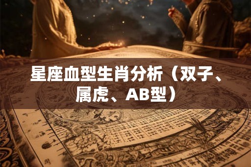 星座血型生肖分析（双子、属虎、AB型）