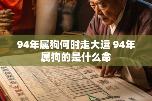 94年属狗何时走大运 94年属狗的是什么命