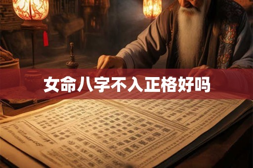 女命八字不入正格好吗