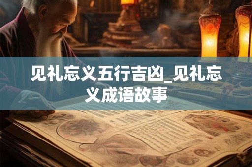 见礼忘义五行吉凶_见礼忘义成语故事