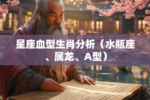 星座血型生肖分析（水瓶座、属龙、A型）