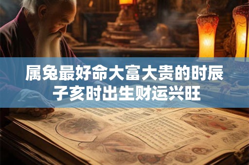 属兔最好命大富大贵的时辰 子亥时出生财运兴旺