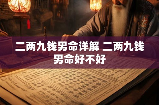 二两九钱男命详解 二两九钱男命好不好