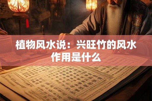 植物风水说：兴旺竹的风水作用是什么