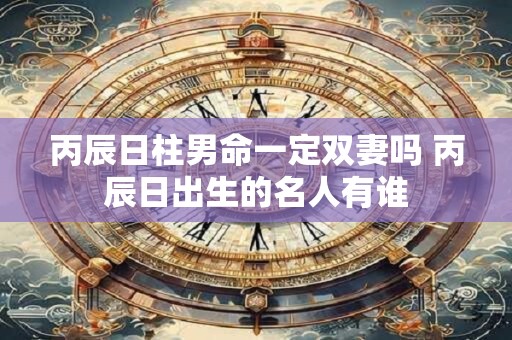 丙辰日柱男命一定双妻吗 丙辰日出生的名人有谁