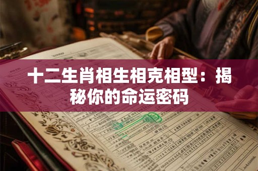 十二生肖相生相克相型：揭秘你的命运密码