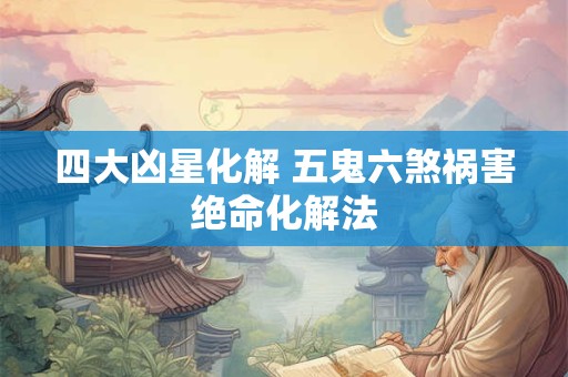 四大凶星化解 五鬼六煞祸害绝命化解法