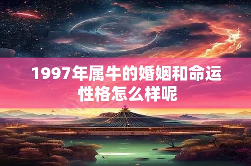 1997年属牛的婚姻和命运 性格怎么样呢