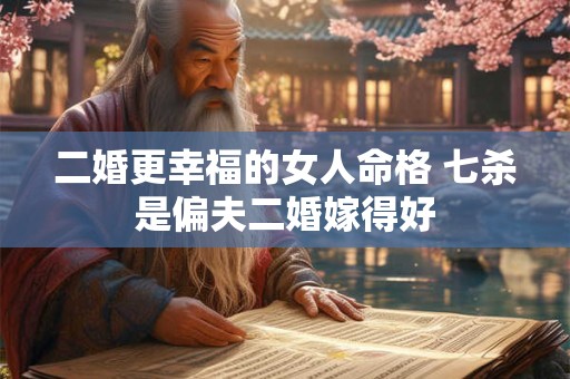 二婚更幸福的女人命格 七杀是偏夫二婚嫁得好