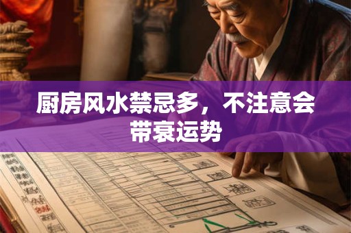 厨房风水禁忌多，不注意会带衰运势