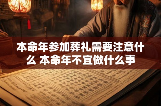 本命年参加葬礼需要注意什么 本命年不宜做什么事