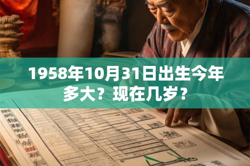 1958年10月31日出生今年多大？现在几岁？