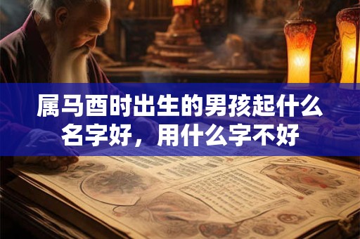 属马酉时出生的男孩起什么名字好，用什么字不好