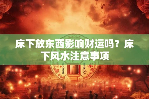 床下放东西影响财运吗？床下风水注意事项