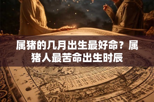 属猪的几月出生最好命？属猪人最苦命出生时辰