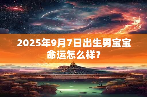 2025年9月7日出生男宝宝命运怎么样？