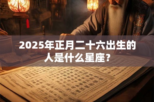 2025年正月二十六出生的人是什么星座？